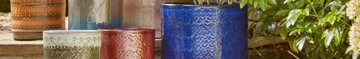 Glazed Ceramic Plant Pots | Woodlodge UK Garden Plant Pot Collection