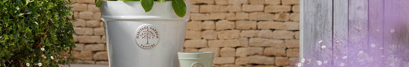 heritage plant pots green