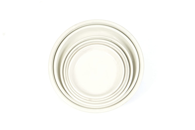 White 22cm Saucers