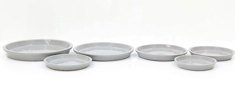 Grey 25cm Saucers