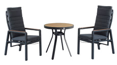 Panama Recl Bistro Set Char