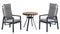 Panama Recl Bistro Set Ash