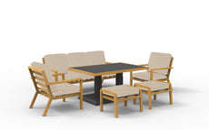 Panama Dlx 6pc Lounge Set Oat