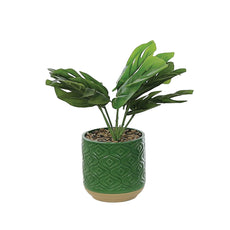 12cm Faux Plant Green Pots