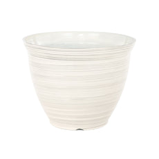 White Striped Feather Pots