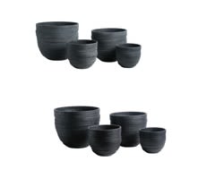 Graphite Set Of 4 Black Pots