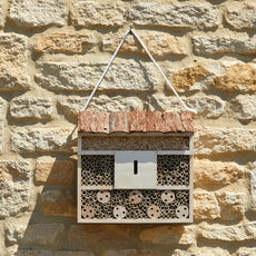 Metal Roof Wooden Insect Hotel