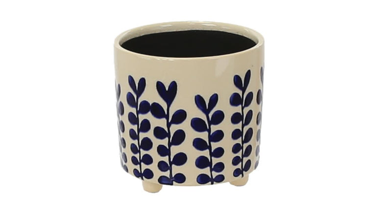 14cm Leaf Pot - Blue