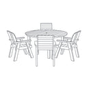 4 Seat Round Patio Set Cov