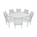 8-10 Seat Round Patio Set