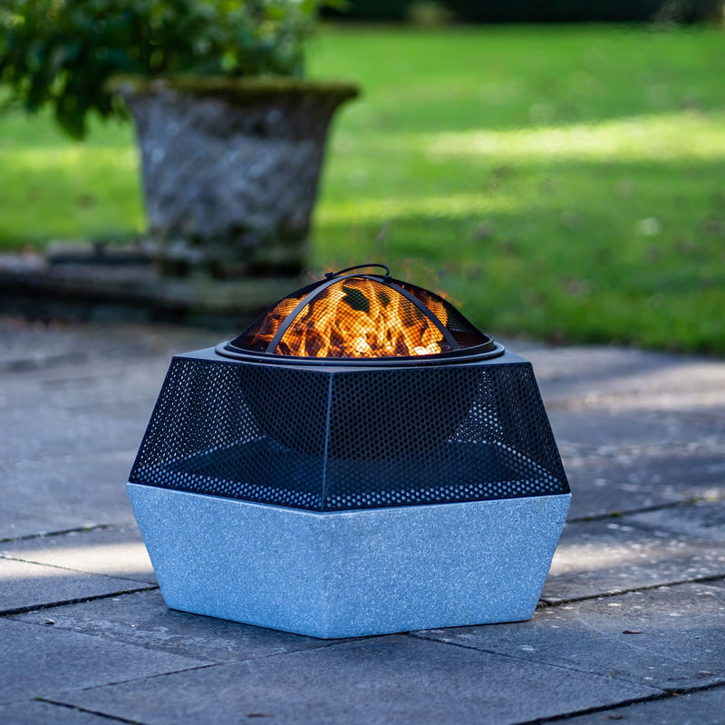 Pentagon Fire Pit Grey
