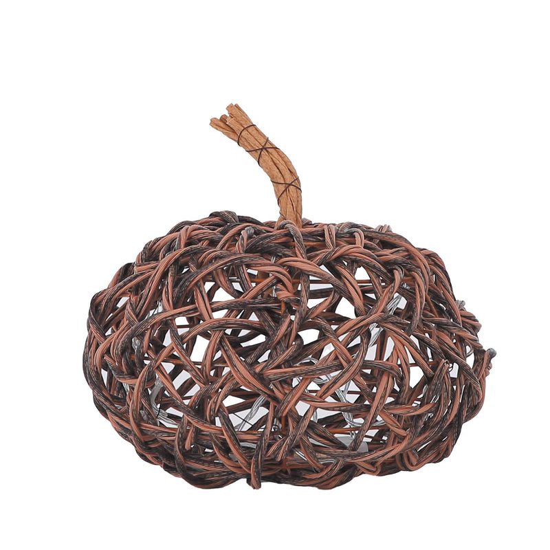 Rattan Led Pumpkin 2 Lrg