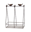 Metal Dbl Pot Stand Bird