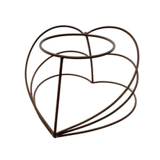 Metal Sgl Pot Stand Heart